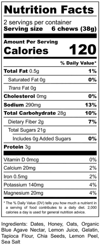 Raw Spark Energy Chews – Lemon (2 Pack)